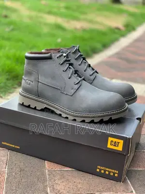 Original Grey Men’S CAT Hard Work Genuine Leather Boot