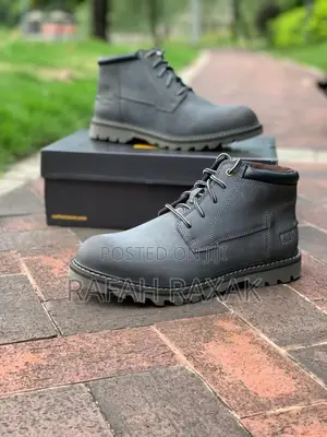 Original Grey Men’S CAT Hard Work Genuine Leather Boot
