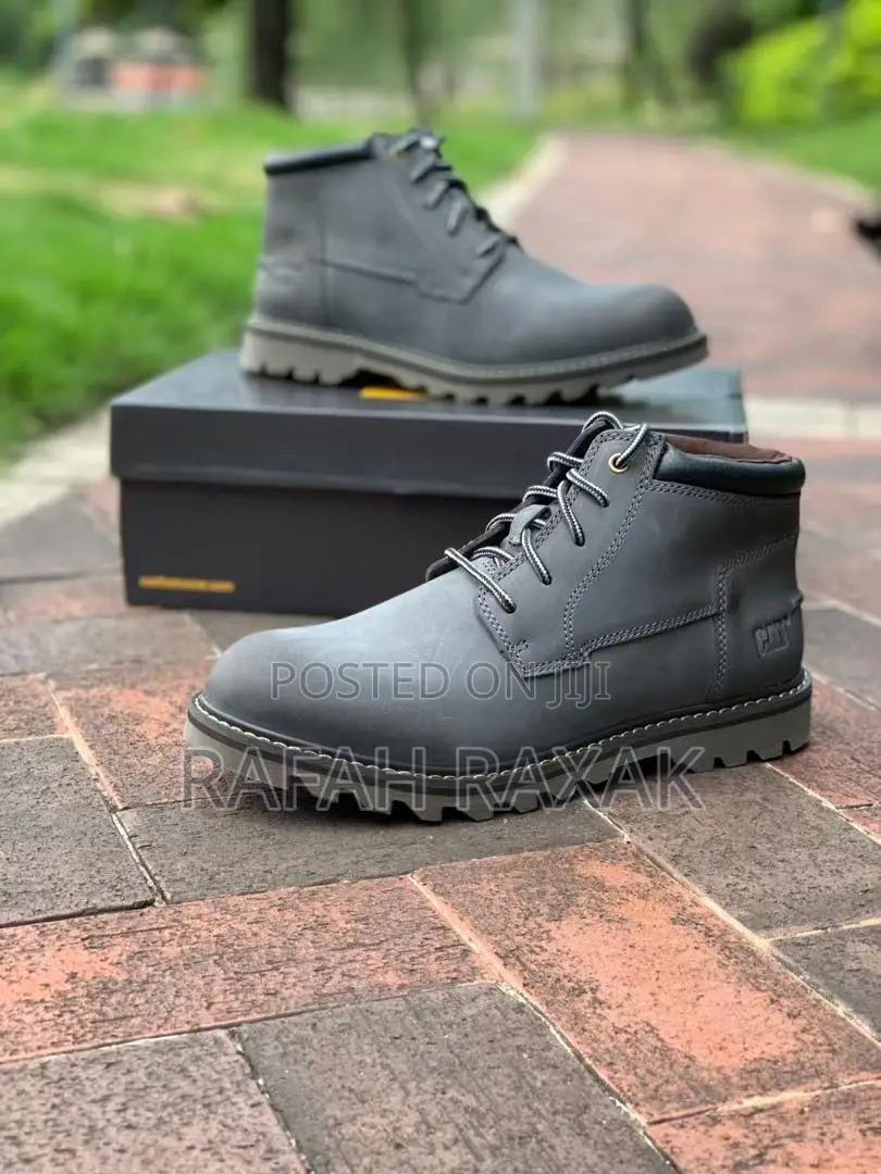 Original Grey Men’S CAT Hard Work Genuine Leather Boot