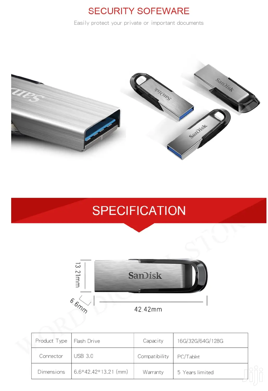 Sandisk Ultra Flair CZ73 USB Flash Drive 256GB