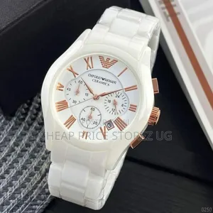 White Emporio Armani Ceramic Watch First Copy – White