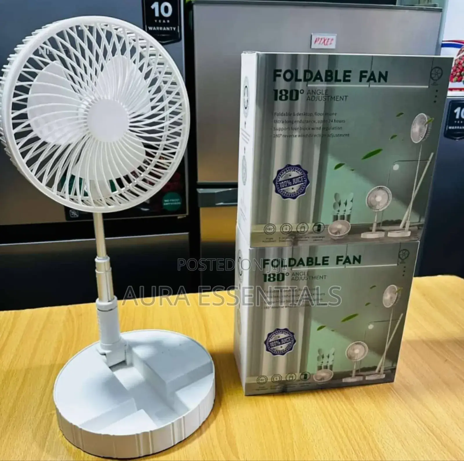 Foldable Portable and Rechargeable Fan