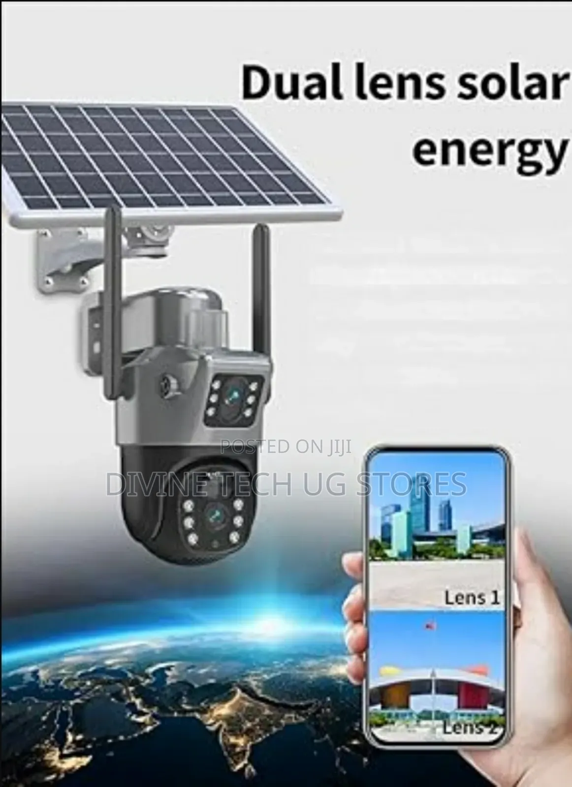 V380 Pro 4g Solar Security Camera Dual Lens PTZ Outdoor Sim