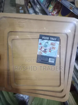 3 CPS Natural Wooden Food Tray
