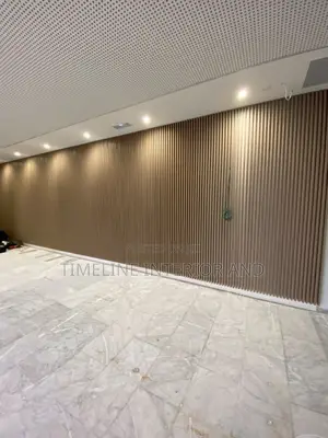 Modern Chic: PVC Fluted Panels and Marble Sheets TV Unit