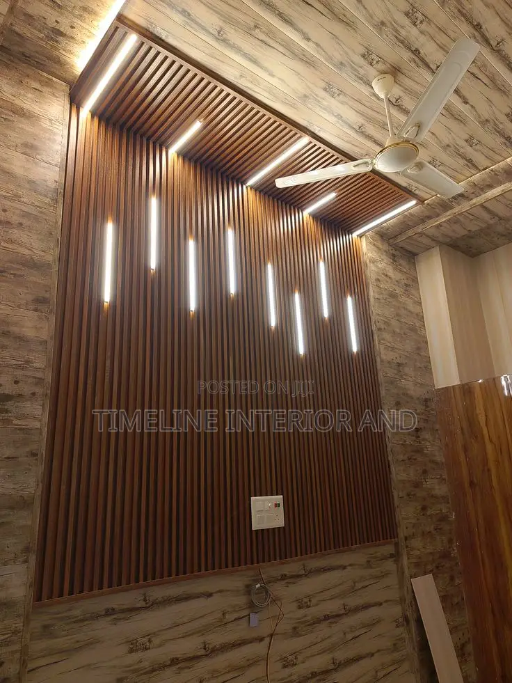 Modern Panels and Marble Sheet TV Unit