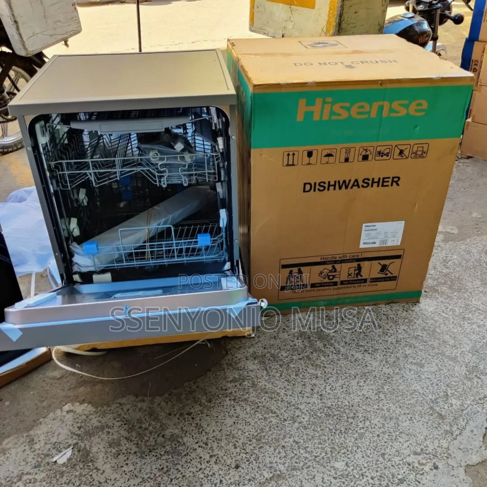 Hisense H13dess 13 Plates Setting Dishwasher, Inox Finish