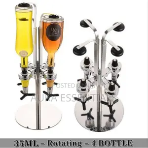 Rotating Bottle Liquor Shot Dispenser Bar Butler