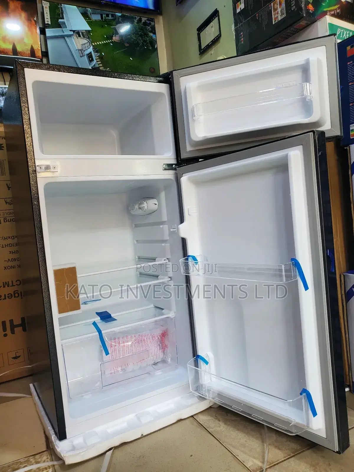 Chiq 150litrs Double Door Gray