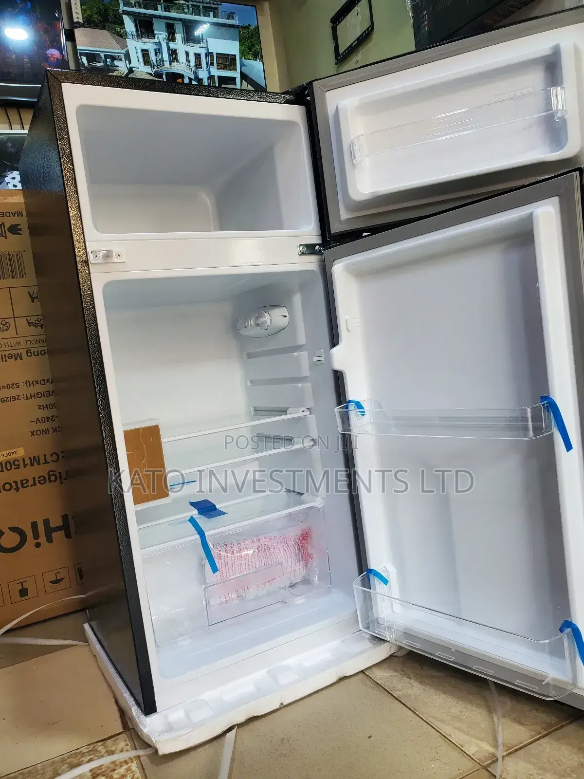 Chiq 150litrs Double Door Gray