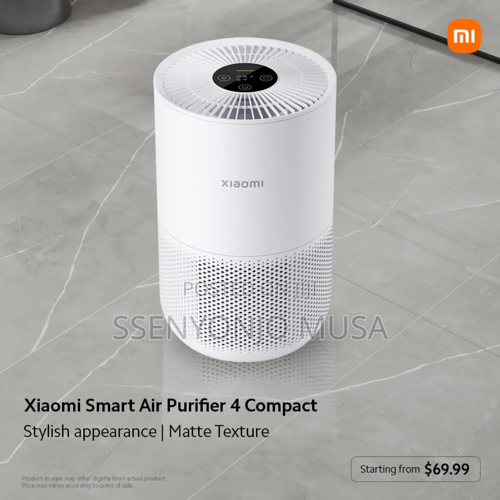 Xiaomi Mi Air Purifier 4 Compact, White, Eu Version