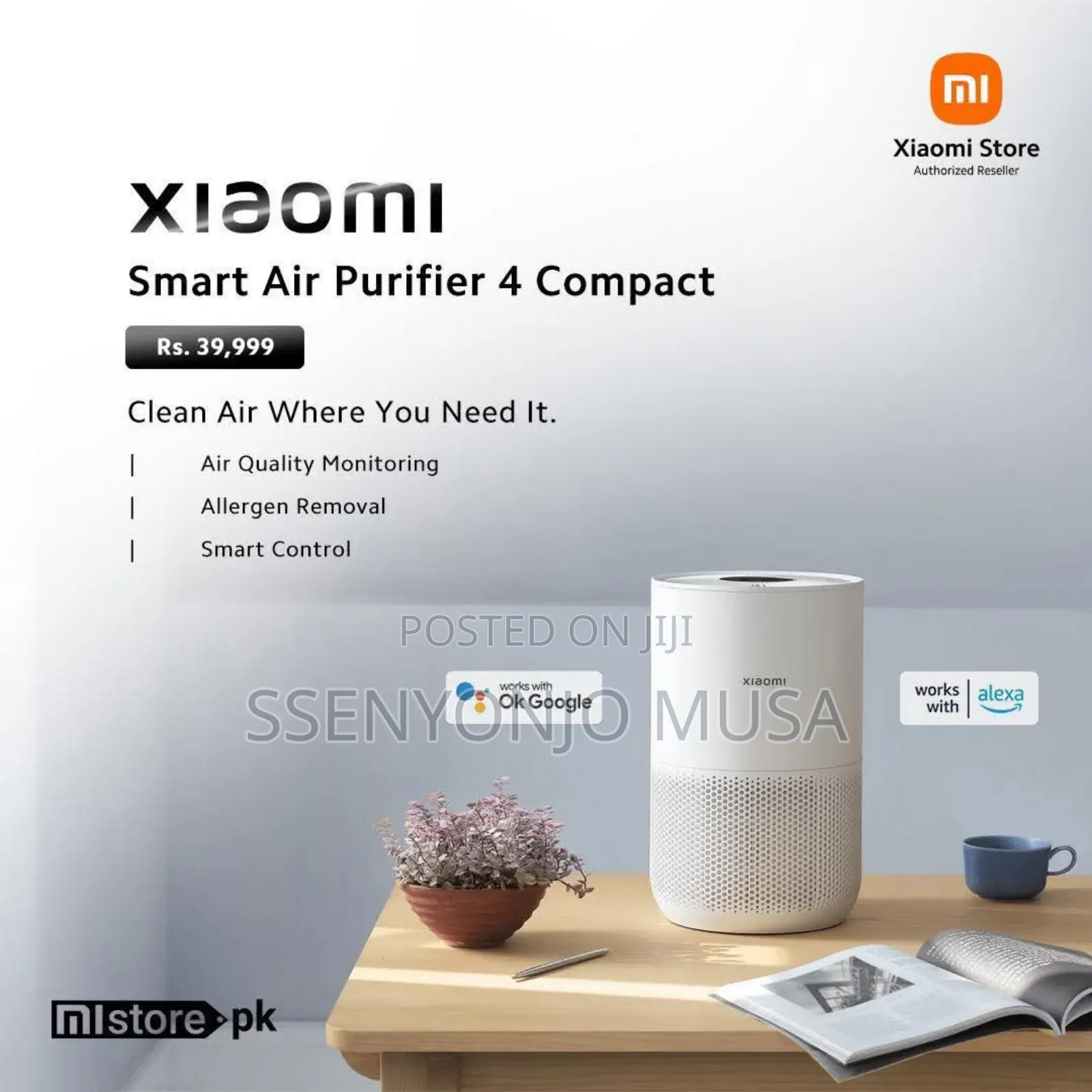 Xiaomi Mi Air Purifier 4 Compact, White, Eu Version