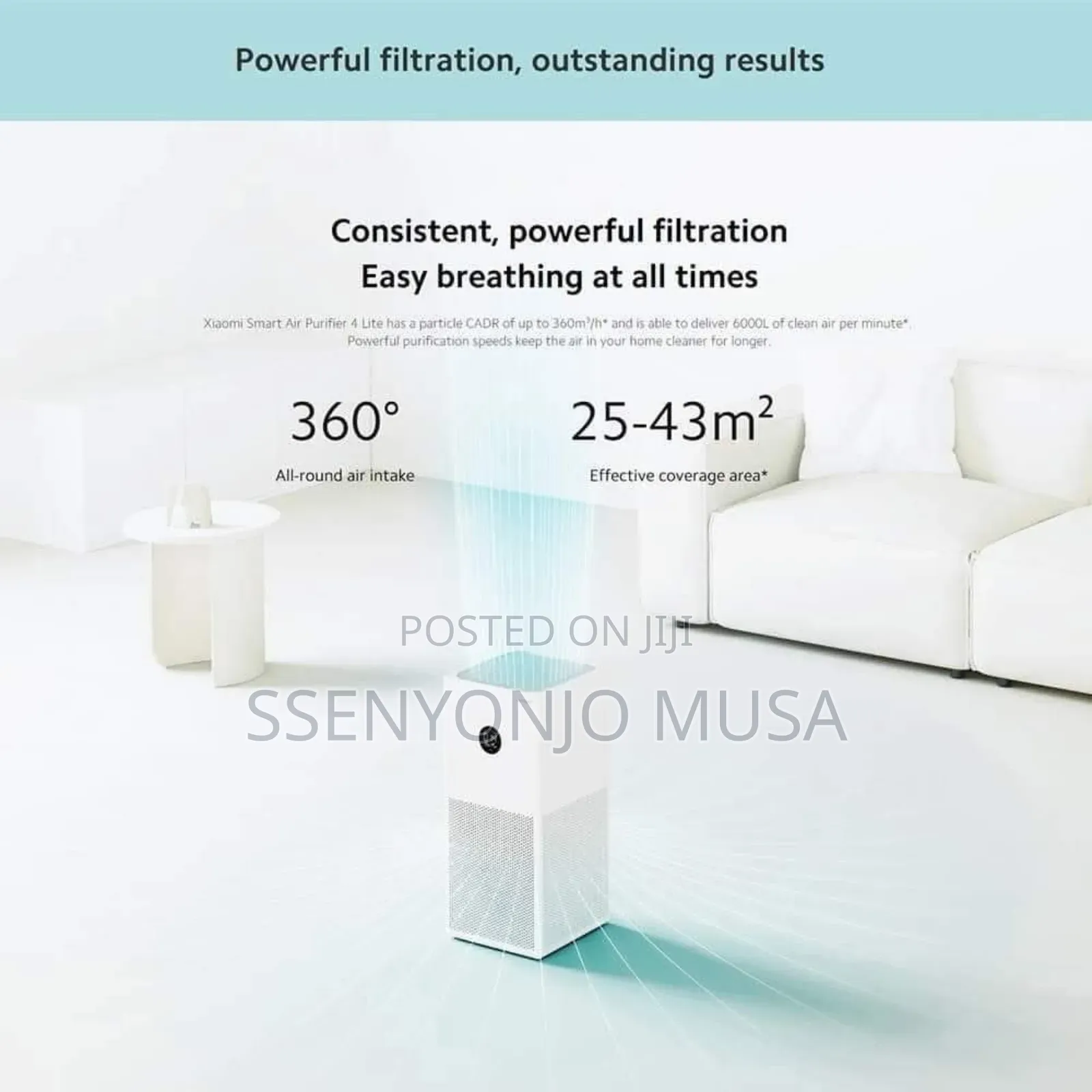 Xiaomi Smart Air Purifier 4 Lite, Voice Control, Oled Touch-