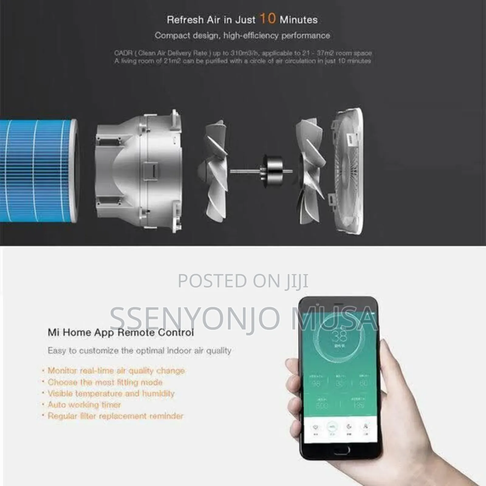 Xiaomi Smart Air Purifier 4 Lite, Voice Control, Oled Touch-