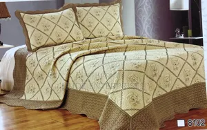 3pc Bedspread 6x6 Cream Squared