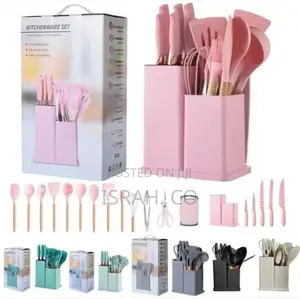 A Set of Cooking Utensils Pink