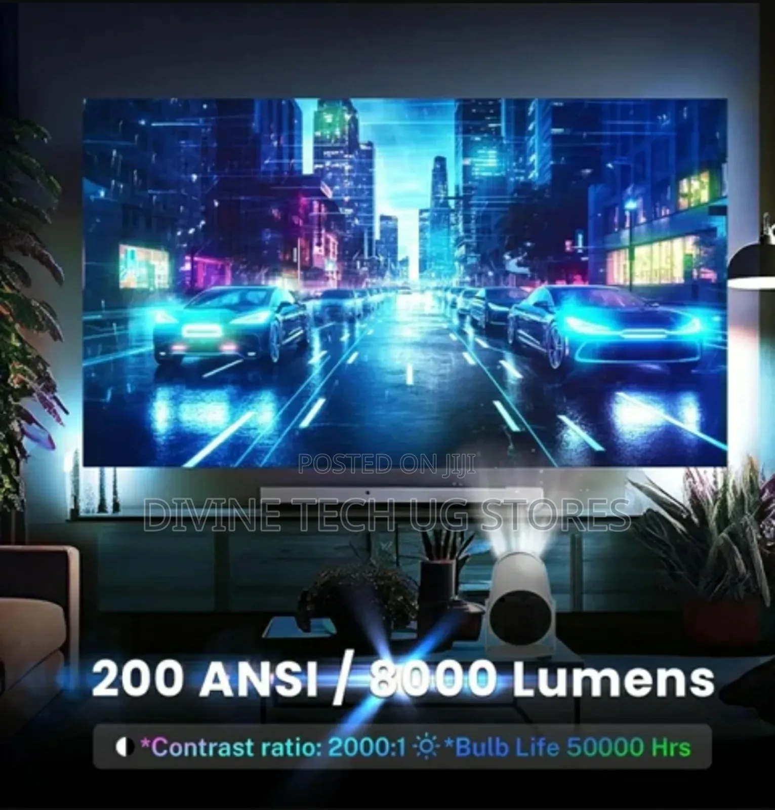 Full HD Smart Mini Projector -Smart Wireless App Projector