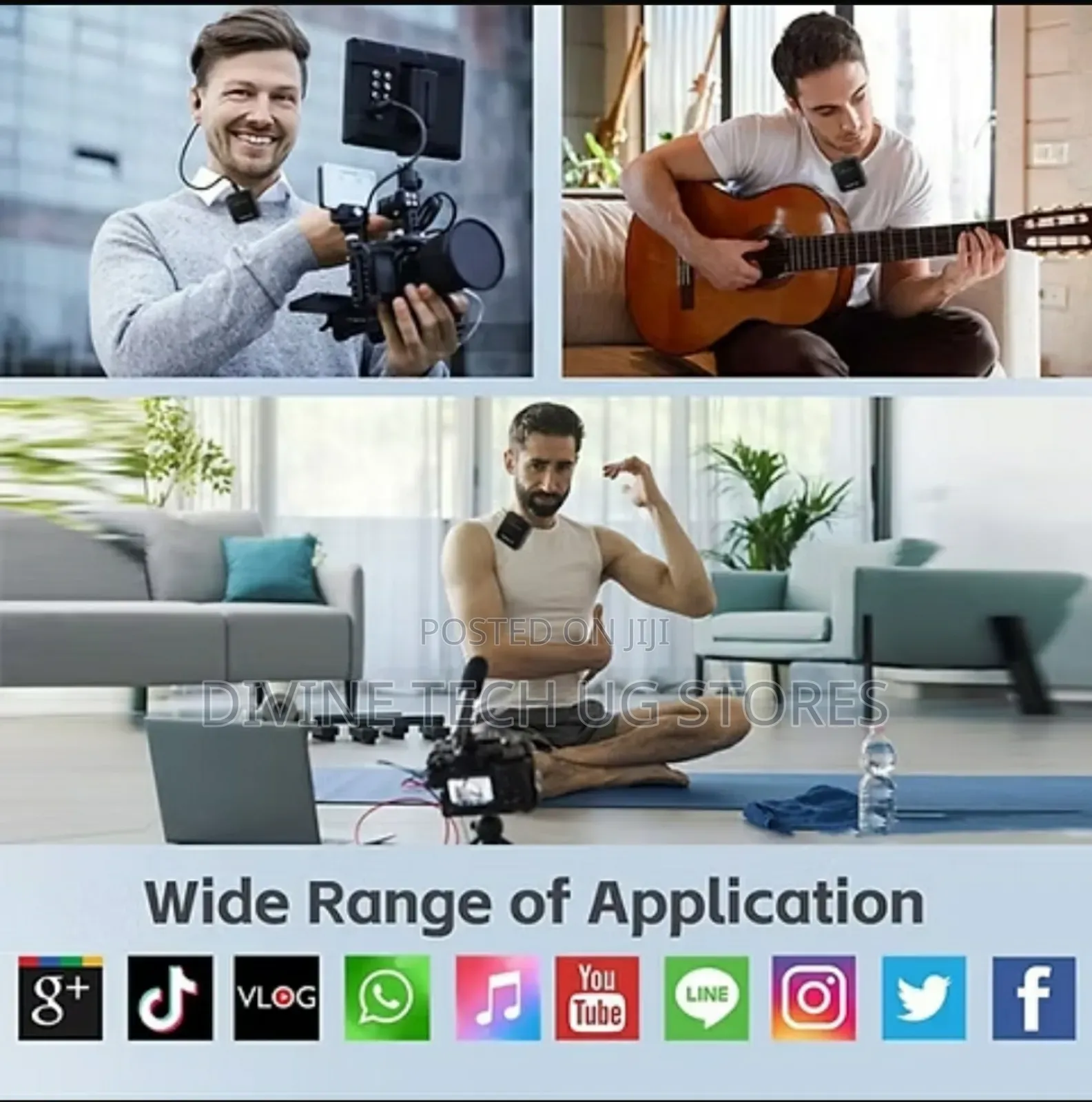 F15-2 2in1 Wireless Lavalier Microphone Type C + I Phone