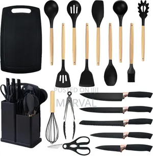 Cooking Spatula, Chopping Board and Knives (19pc Set)