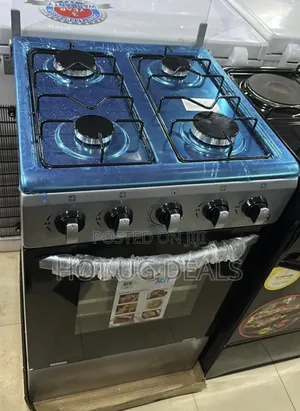 ADH 50*50cm Full Gas Standing Cooker + Gas Oven - Silver