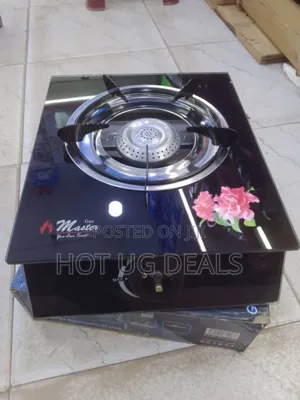 ADH Single Glass Cooking Gas Stove - Black