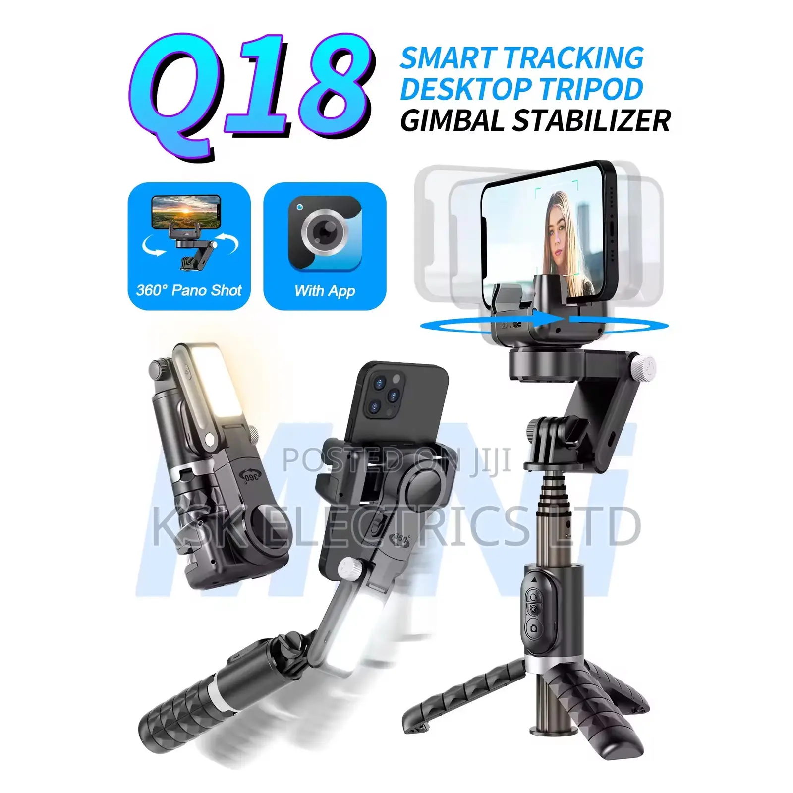 Gimbal Stabilizer Smart Tracking Q18 Monopod Selfie