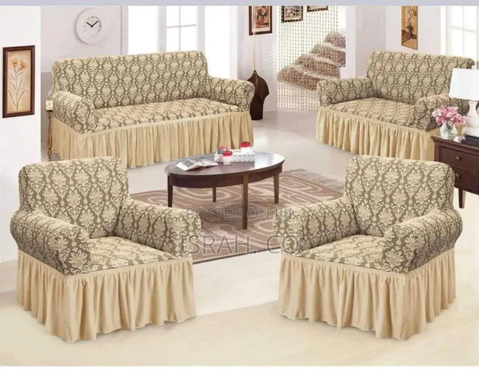 7 Seater Chair Covers Cream