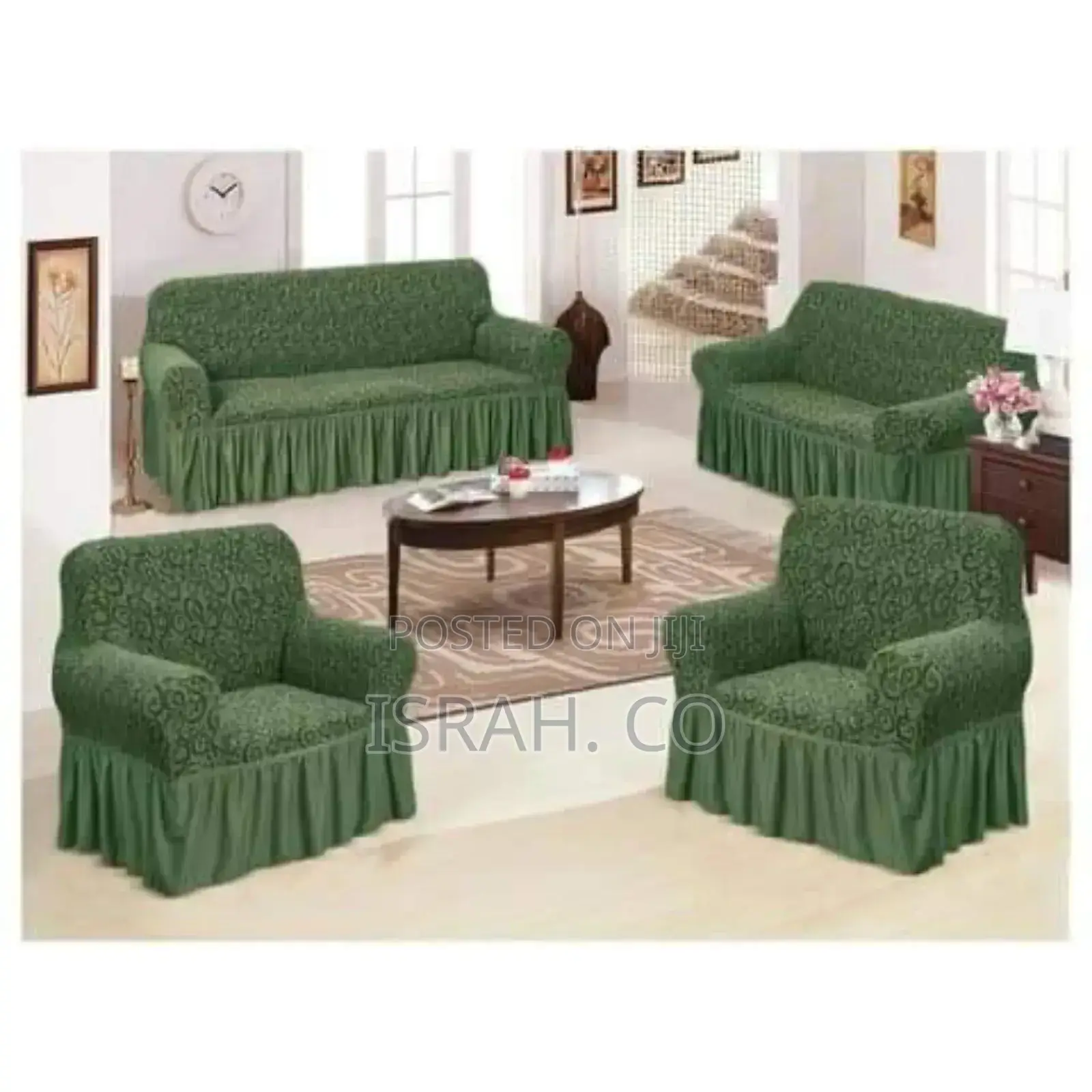 Green Elastic Chair Covers