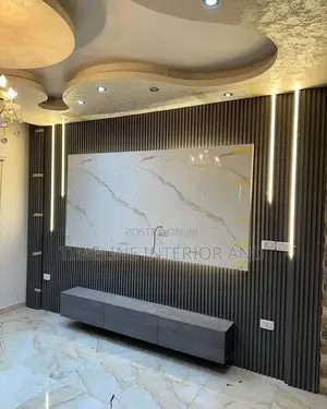 Urban Panels and Marble Sheet TV Unit