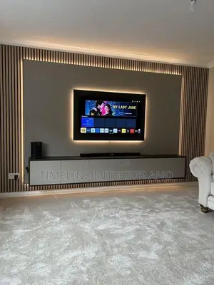 Elegant Panels and Marble Sheet TV Unit