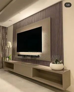 Dynamic Panels and Marble Sheet TV Unit