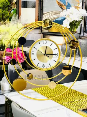 Round Wall Clock Golden Color