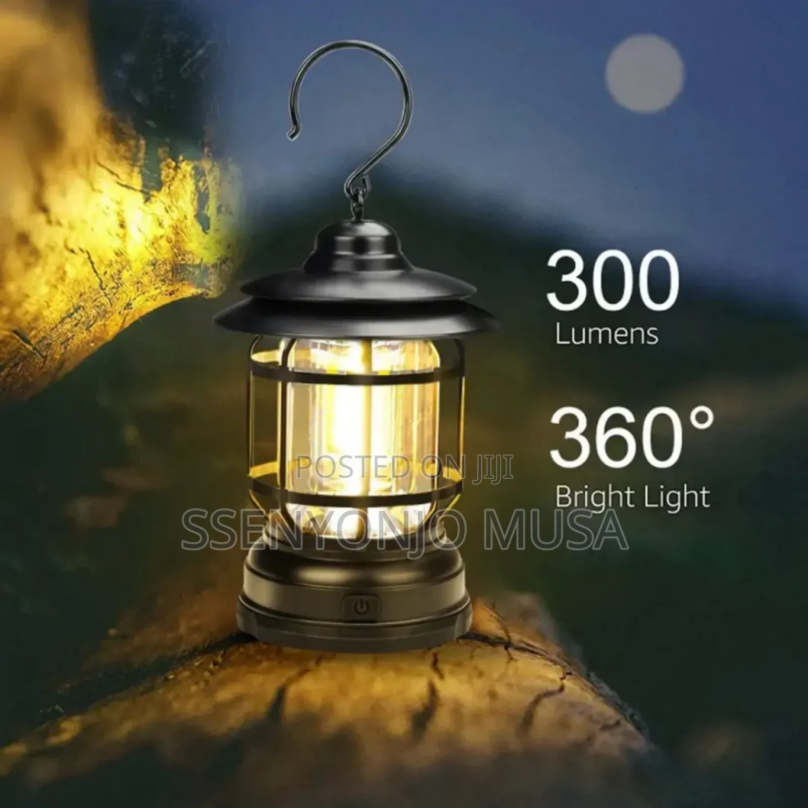 Retro Camping Lantern - Rechargeable, Portable, Waterproof