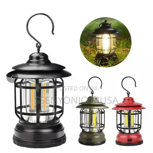 Retro Camping Lantern - Rechargeable, Portable, Waterproof