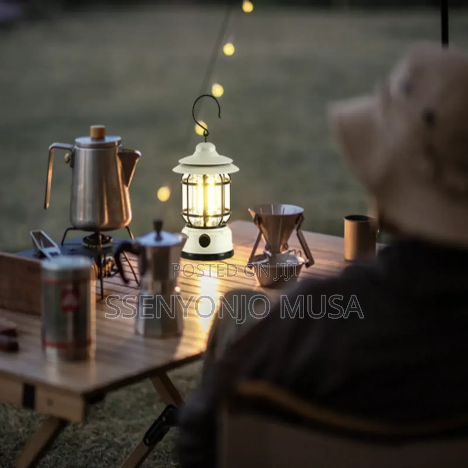 Retro Camping Lantern - Rechargeable, Portable, Waterproof
