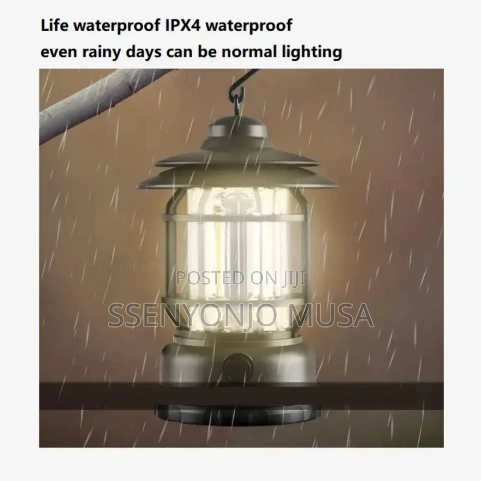 Retro Camping Lantern - Rechargeable, Portable, Waterproof