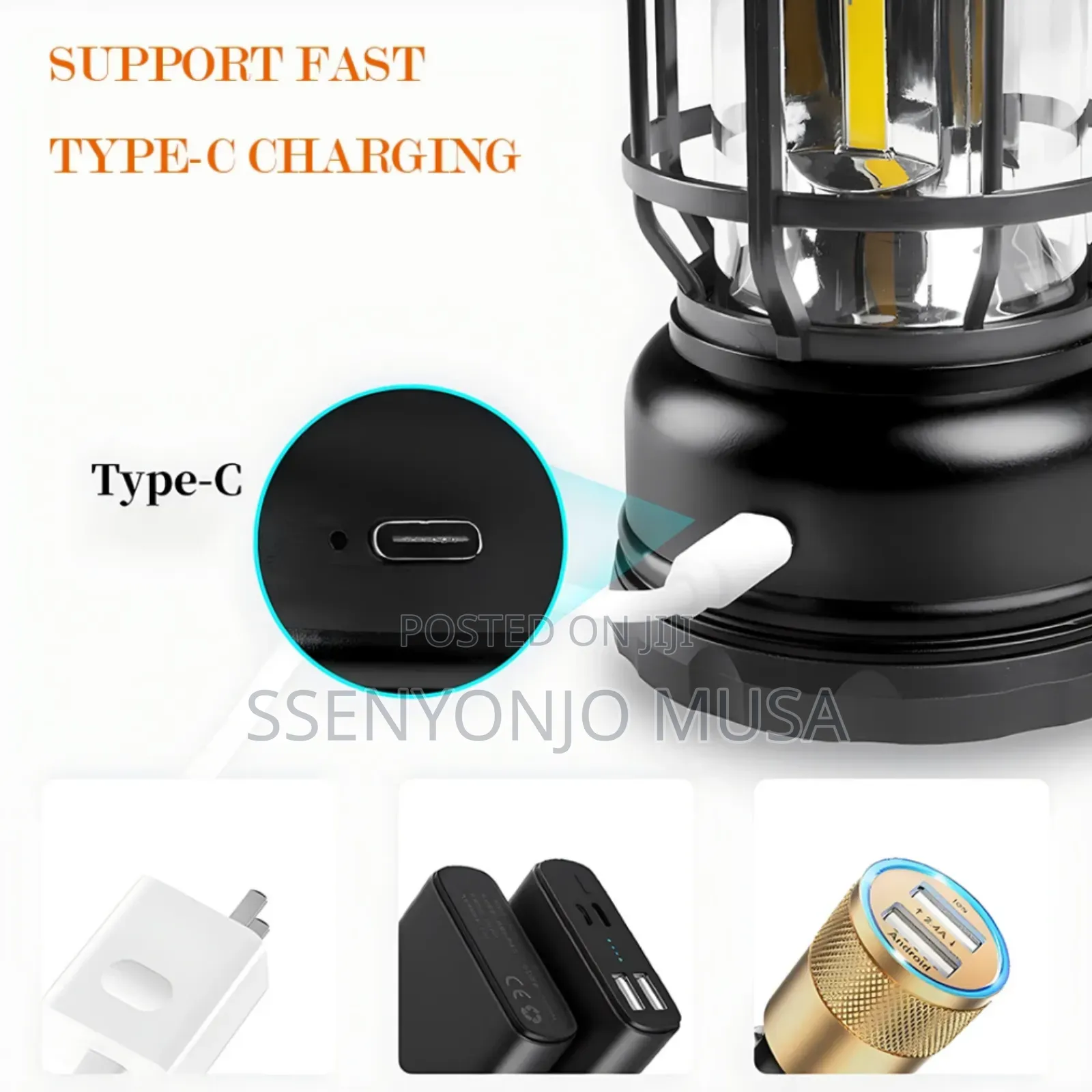 Retro Camping Lantern - Rechargeable, Portable, Waterproof