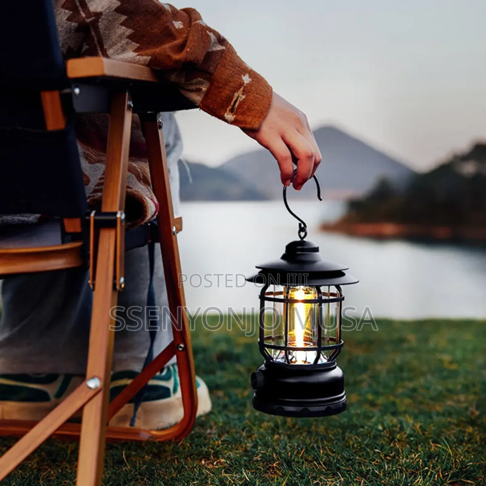 Retro Camping Lantern - Rechargeable, Portable, Waterproof