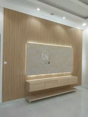 Luxe Layers: Panels and Marble Sheet TV Unit