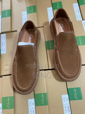 Original Clarks Men Brown Footwear Genuine Shoes Wb