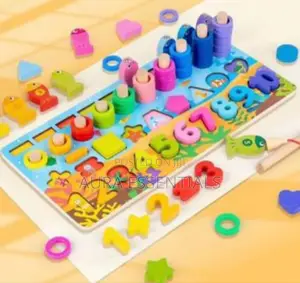 6 in 1 Montessori Kids Learning Puzzle Board