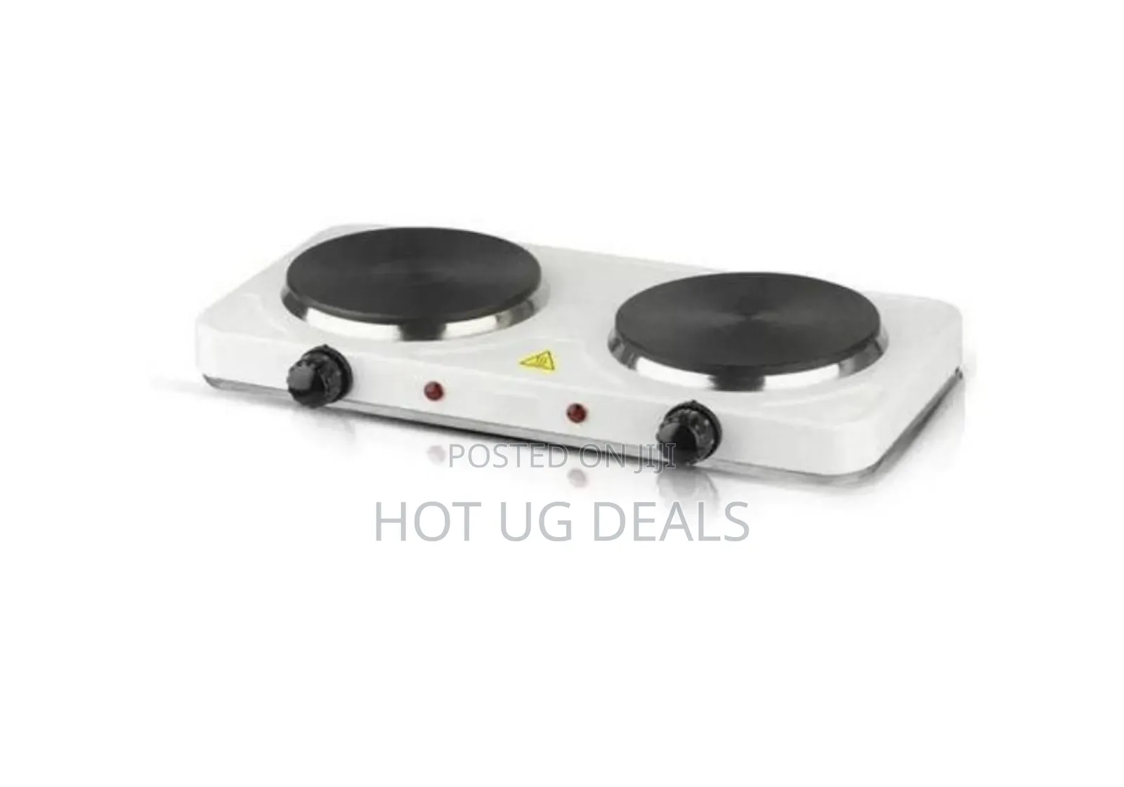 Double Burner Ceramic Electric Solid Hot Plate-Black