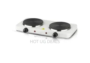 Double Burner Ceramic Electric Solid Hot Plate-Black
