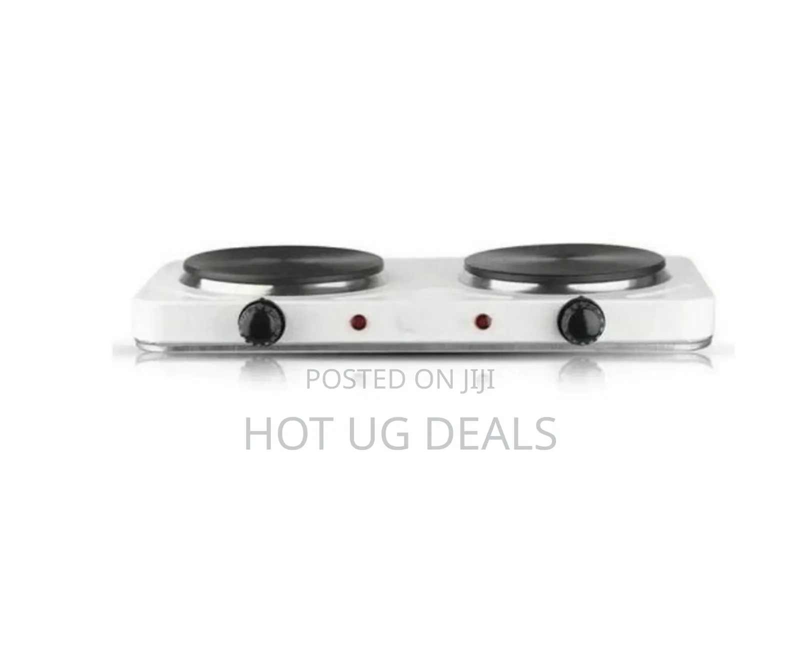 Double Burner Ceramic Electric Solid Hot Plate-Black