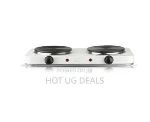 Double Burner Ceramic Electric Solid Hot Plate-Black