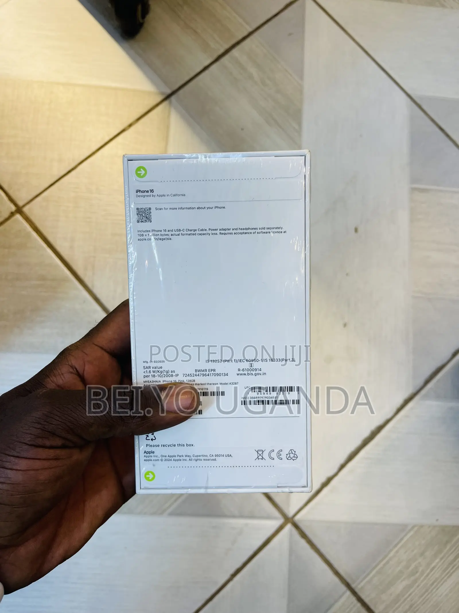 New Apple iPhone 16 256 GB Pink