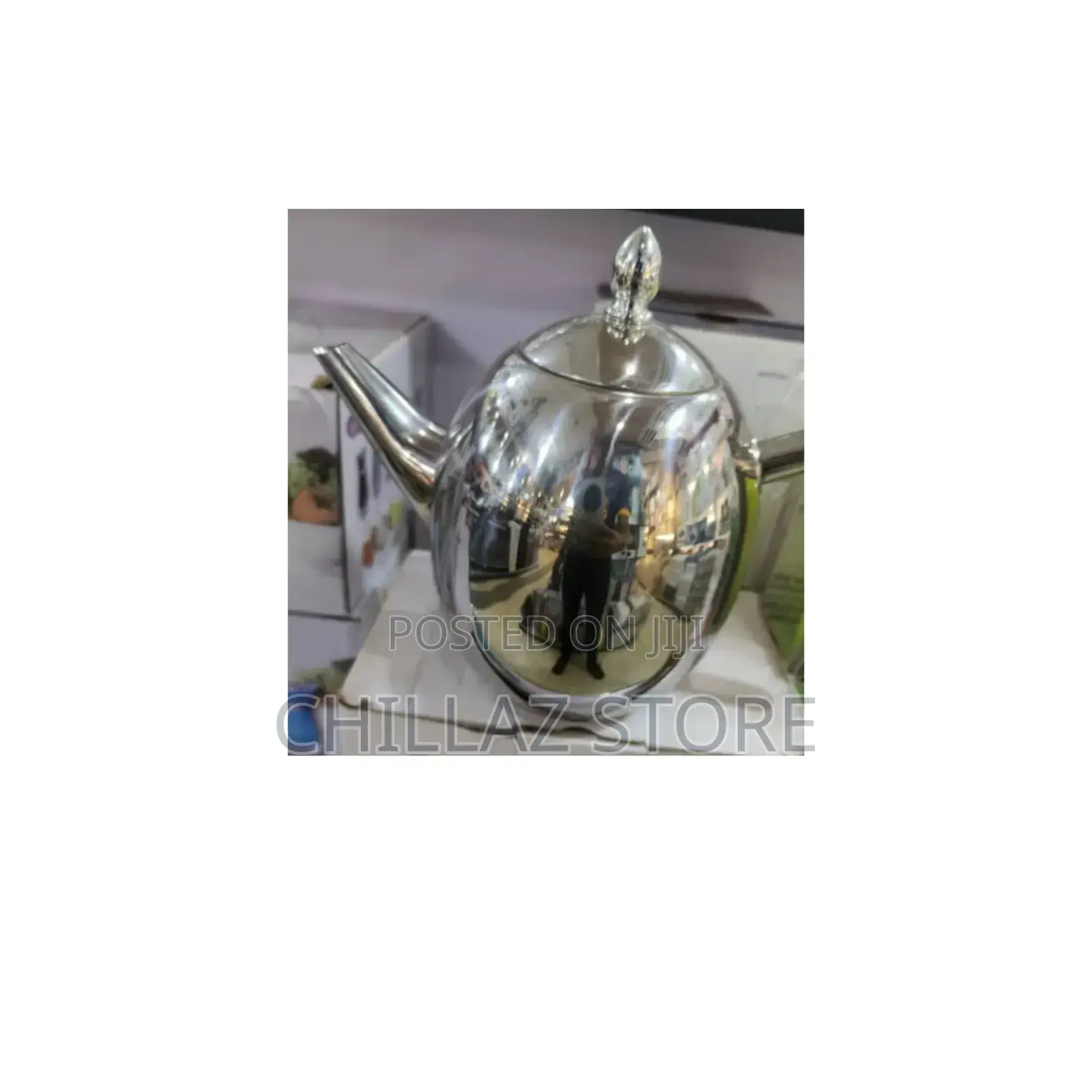 1L Stainless Steel Tea Pot.