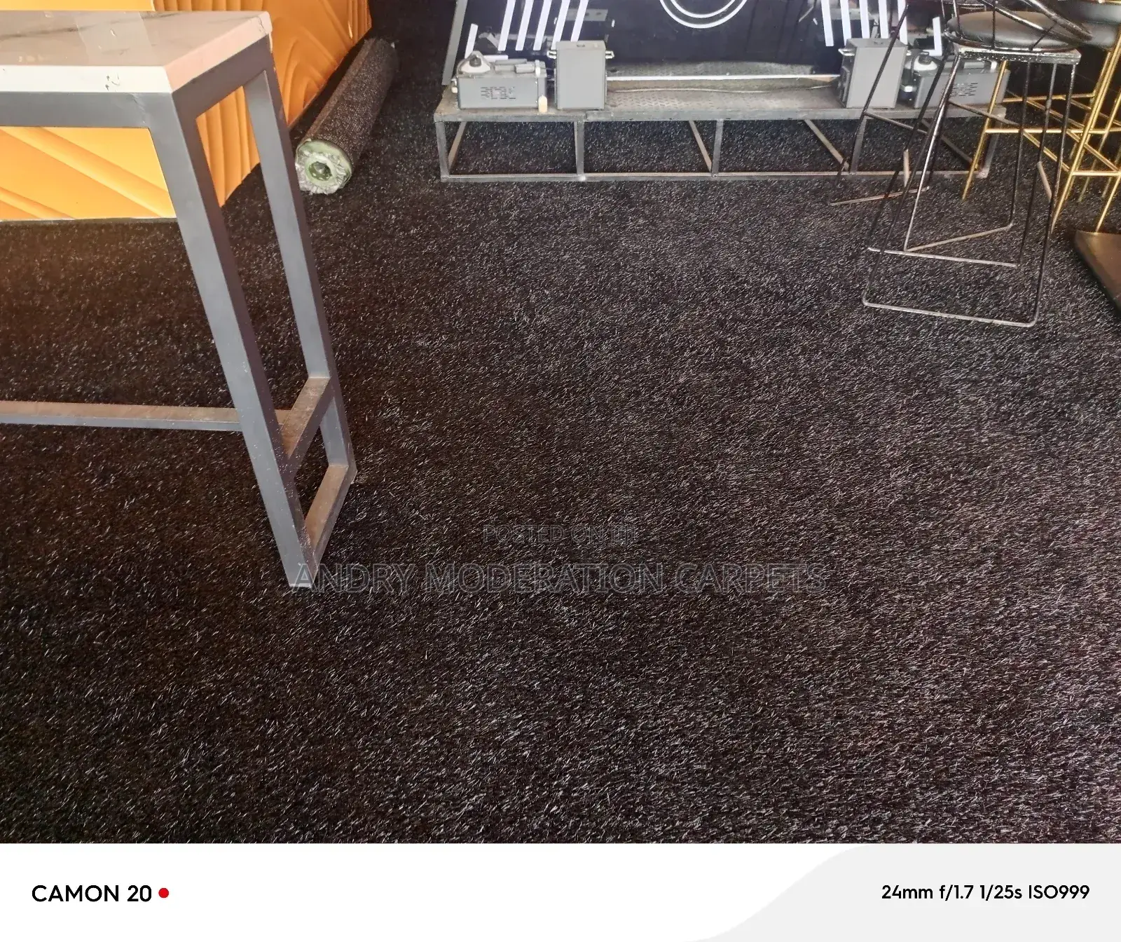 Executive Black Artificial Turf Grass Carpet