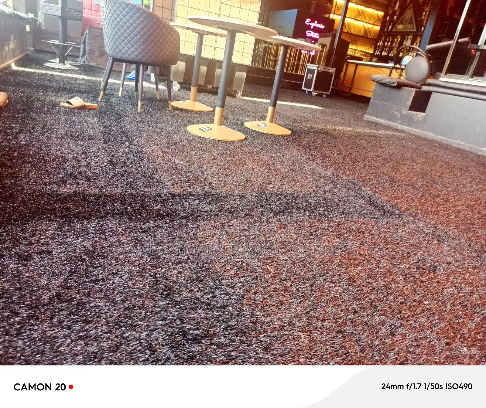 Pure Black Grass Carpet
