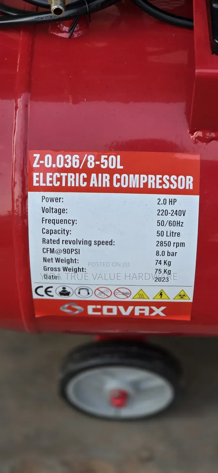 Air Compressor 50 Litres Covax Italy 